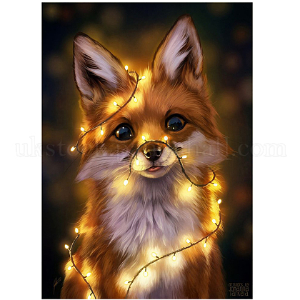 DIY 5D Animals Fox Pattern Canvas Diamond Painting Kits UK-DIY-C021-11-1