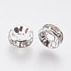 Brass Rhinestone Spacer Beads UK-RB-A003-8MM-S-2
