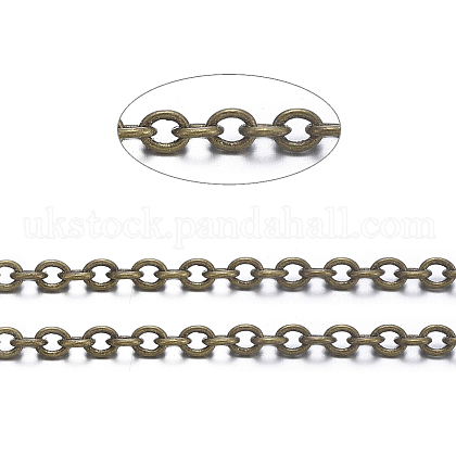 Brass Cable Chains UK-X-CHC027Y-AB-1