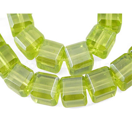 Electroplate Glass Beads Strands UK-GC6mmC10Y-L-K-1