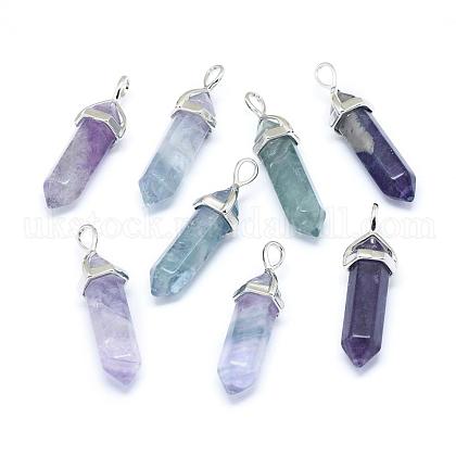Natural Fluorite Double Terminated Pointed Pendants UK-G-F484-01P-1