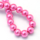 Baking Painted Pearlized Glass Pearl Round Bead Strands UK-HY-Q330-8mm-54-4