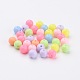 Round Solid Color Opaque Acrylic Beads UK-X-SACR-S037-M02-A-3