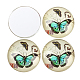 Butterfly Printed Glass Half Round/Dome Cabochons UK-GGLA-N004-25mm-C-3