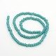 Opaque Solid Color Crystal Glass Rondelle Beads Strands UK-EGLA-F049A-03-3