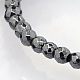 Faceted Round Non-magnetic Synthetic Hematite Beads Strands UK-G-P061-60-2mm-1