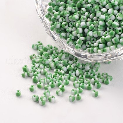 12/0 Opaque Colours Seep Glass Beads UK-SEED-M008-C49-1