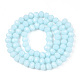 Opaque Solid Color Glass Beads Strands UK-EGLA-A034-P4mm-D06-2