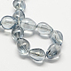 Electroplate Transparent Glass Beads Strands UK-EGLA-Q045-13x18mm-08-K-2