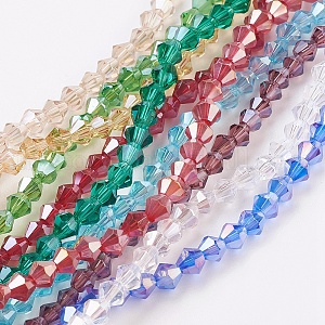 Glass Beads Strands UK-EGLA-S056-M