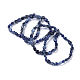 Natural Sodalite Bead Stretch Bracelets UK-BJEW-K213-24-1