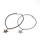 Star Couples Leather Pendant Necklaces for Valentin's Day UK-NJEW-P127-018-K-4