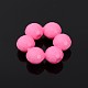 Opaque Solid Color Acrylic Faceted Donut Bead Frames UK-MACR-O008-M-K-2