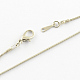 Brass Round Snake Chain Necklaces UK-NJEW-R171-04-1