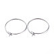 316 Surgical Stainless Steel Hoop Earring Findings UK-STAS-J025-01B-P-1