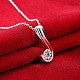 Silver Plated Brass Cubic Zirconia Pendant Necklaces UK-NJEW-BB16161-5