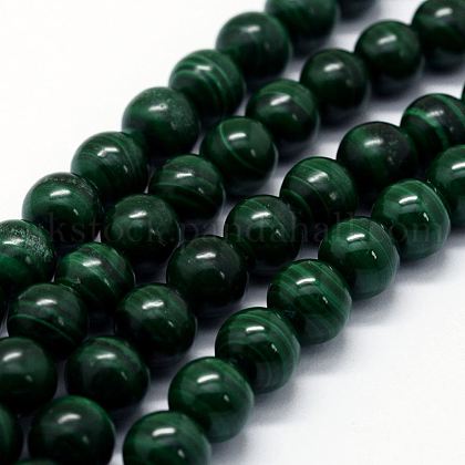 Natural Malachite Beads Strands UK-G-E484-02-1