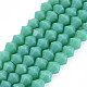 Opaque Solid Color Glass Beads Strands UK-GLAA-Q080-4mm-B08-1
