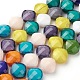 Opaque Solid Color Glass Beads Strands UK-GLAA-E405-04-B05-1