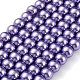 Baking Painted Pearlized Glass Pearl Round Bead Strands UK-HY-Q330-8mm-27-2