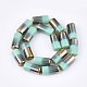 Half Electroplate Opaque Glass Beads Strands UK-X-EGLA-S177-02G-2