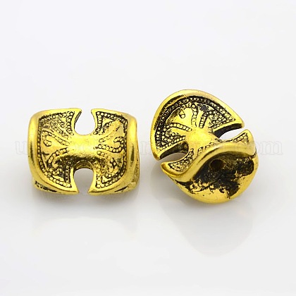 Tibetan Style Alloy Bowknot Beads&nbsp;UK-PALLOY-J415-05AG-NF-1