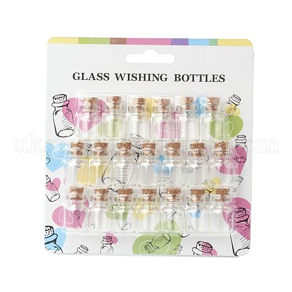 Clear Glass Jar Wishing Bottles Vials with Cork UK-AJEW-JP0001-01-1