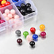 1 Box 10-color Natural Mashan Jade Round Beads UK-G-X0005-02-2