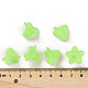 Green Frosted Transparent Acrylic Flower Beads UK-X-PLF018-05-4