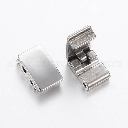 Stainless Steel Watch Band Clasps UK-STAS-E426-22P-1