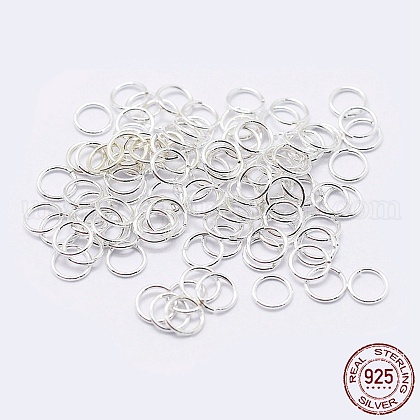 925 Sterling Silver Open Jump Rings UK-STER-F036-02S-0.6x4mm-1