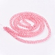 Spray Painted Crackle Glass Beads Strands UK-CCG-Q001-4mm-03-2