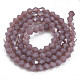 Opaque Solid Color Glass Beads Strands UK-GLAA-Q080-4mm-B09-2
