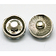 Flat Round Antique Silver Zinc Alloy Jewelry Snap Buttons UK-SNAP-O021-18C-NR-K-2