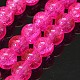 Crackle Glass Beads Strands UK-GGC10mmY-A40-K-1