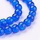 Spray Painted Crackle Glass Beads Strands UK-CCG-Q001-6mm-14-3