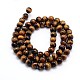 Natural Tiger Eye Beads Strands UK-G-J303-11-6mm-K-2