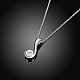 Silver Plated Brass Cubic Zirconia Pendant Necklaces UK-NJEW-BB16161-4