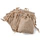 Polyester Imitation Burlap Packing Pouches Drawstring Bags UK-ABAG-R005-9x7-01-1