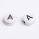 Acrylic Horizontal Hole Letter Beads UK-MACR-2083-4