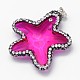Starfish/Sea Stars Glass Rhinestone Pendants UK-X-GLAA-N0019-06F-2