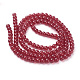 Spray Painted Crackle Glass Beads Strands UK-CCG-Q001-6mm-13-2