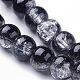 Spray Painted Crackle Glass Beads Strands UK-CCG-Q002-6mm-11-3