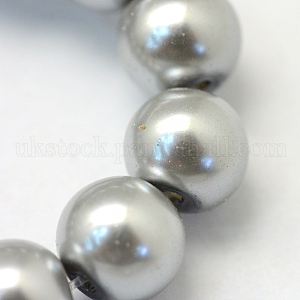 Baking Painted Pearlized Glass Pearl Round Bead Strands UK-HY-Q003-6mm-34