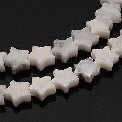 Synthetic Howlite Beads Strands UK-G-M201-39-8MM-K-1