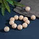 Unfinished Natural Wood Beads Spacer Craft Beads for DIY Macrame Rosary Jewelry UK-X-WOOD-S651-25mm-LF-4
