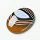 Natural Striped Agate/Banded Agate Cabochons UK-G-F296-02-30x40mm-2