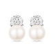 SHEGRACE Simple Micro Pave AAA Cubic Zirconia Rhodium Plated 925 Sterling Silver Ear Studs UK-JE52A-1