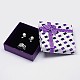 Square with Checkered Pattern Cardboard Jewelry Set Boxes UK-CBOX-M001-32-K-3