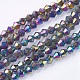 Electroplate Glass Beads Strands UK-EGLA-S057-6-1